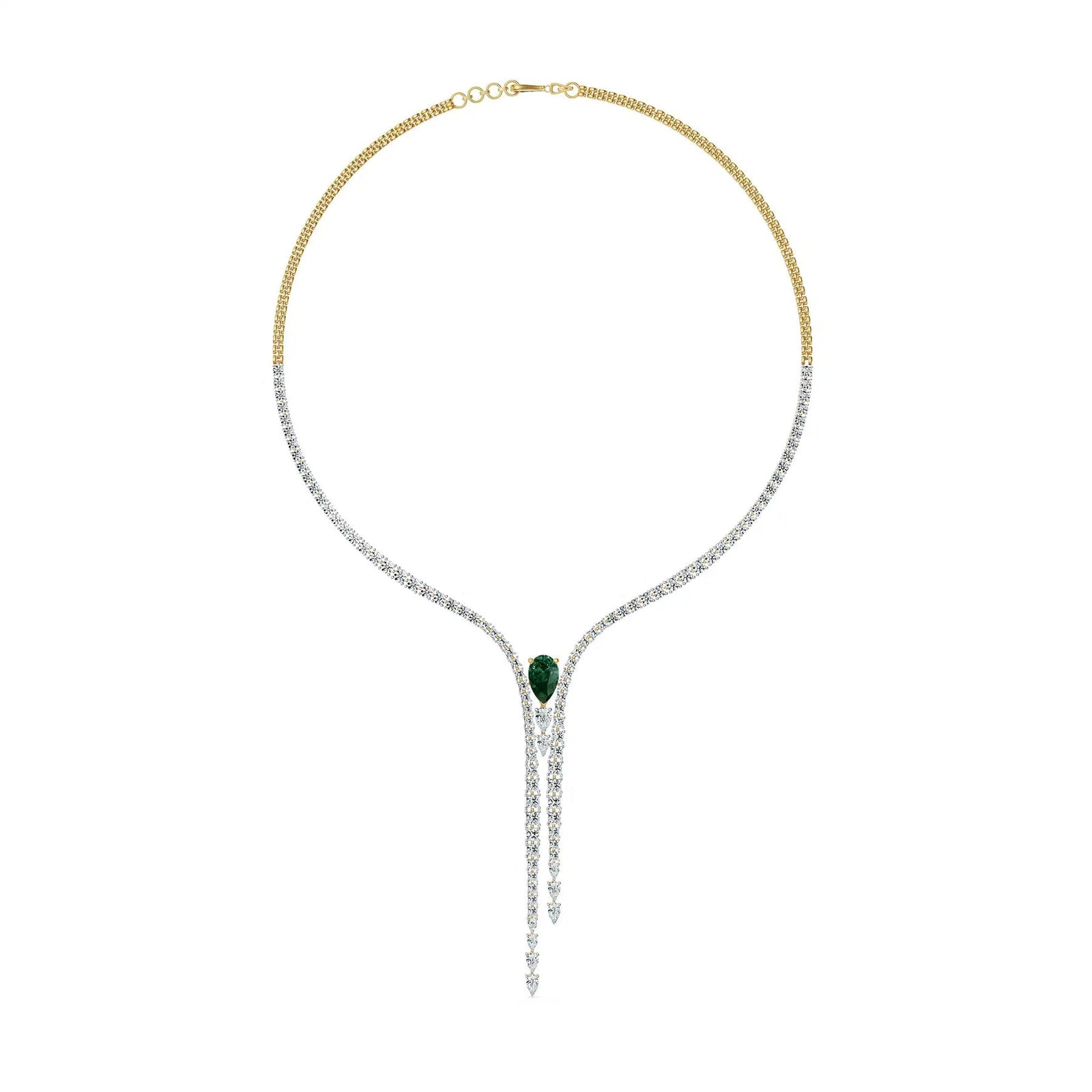 Empress Dewdrop Lab Grown Diamond Necklace - top view