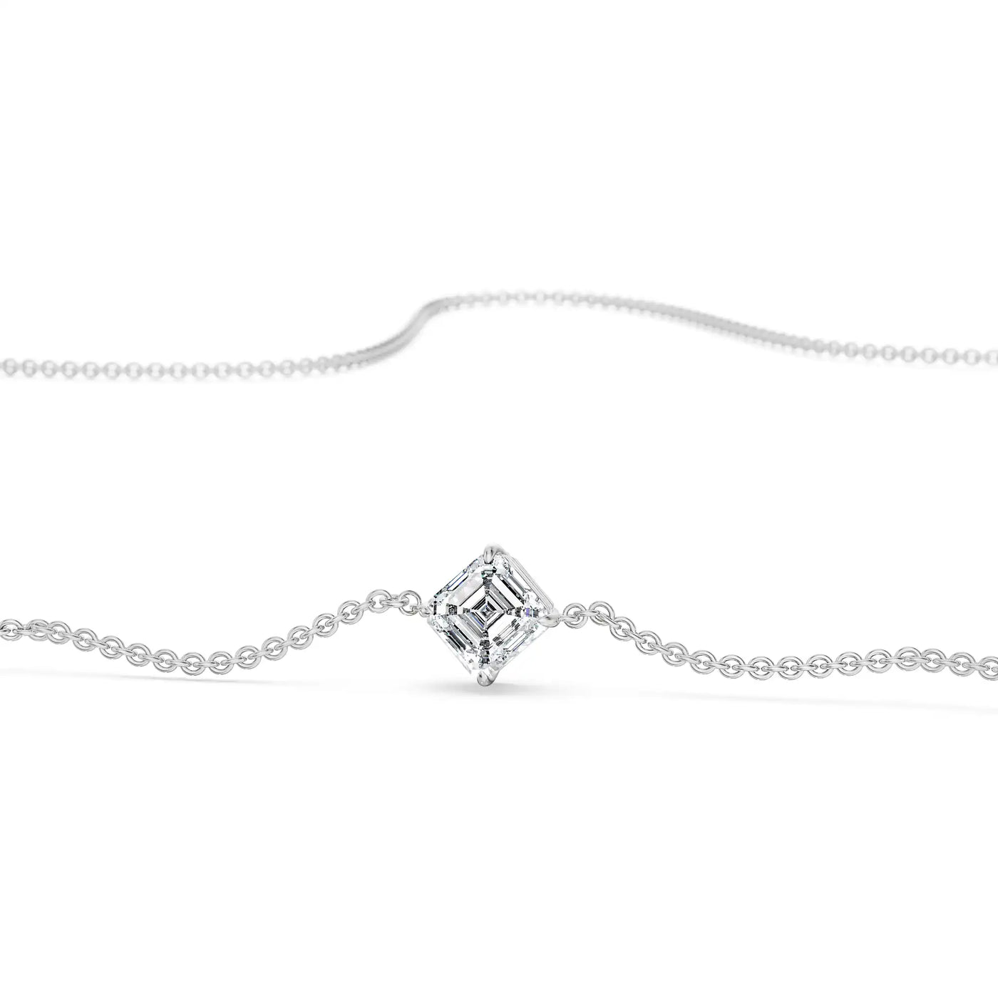 1 CT Asscher Lab Grown Diamond Necklace_in_stock