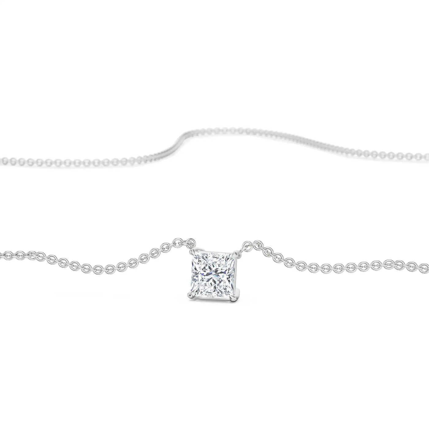 1 CT Princess Lab Grown Diamond Necklace_in_stock
