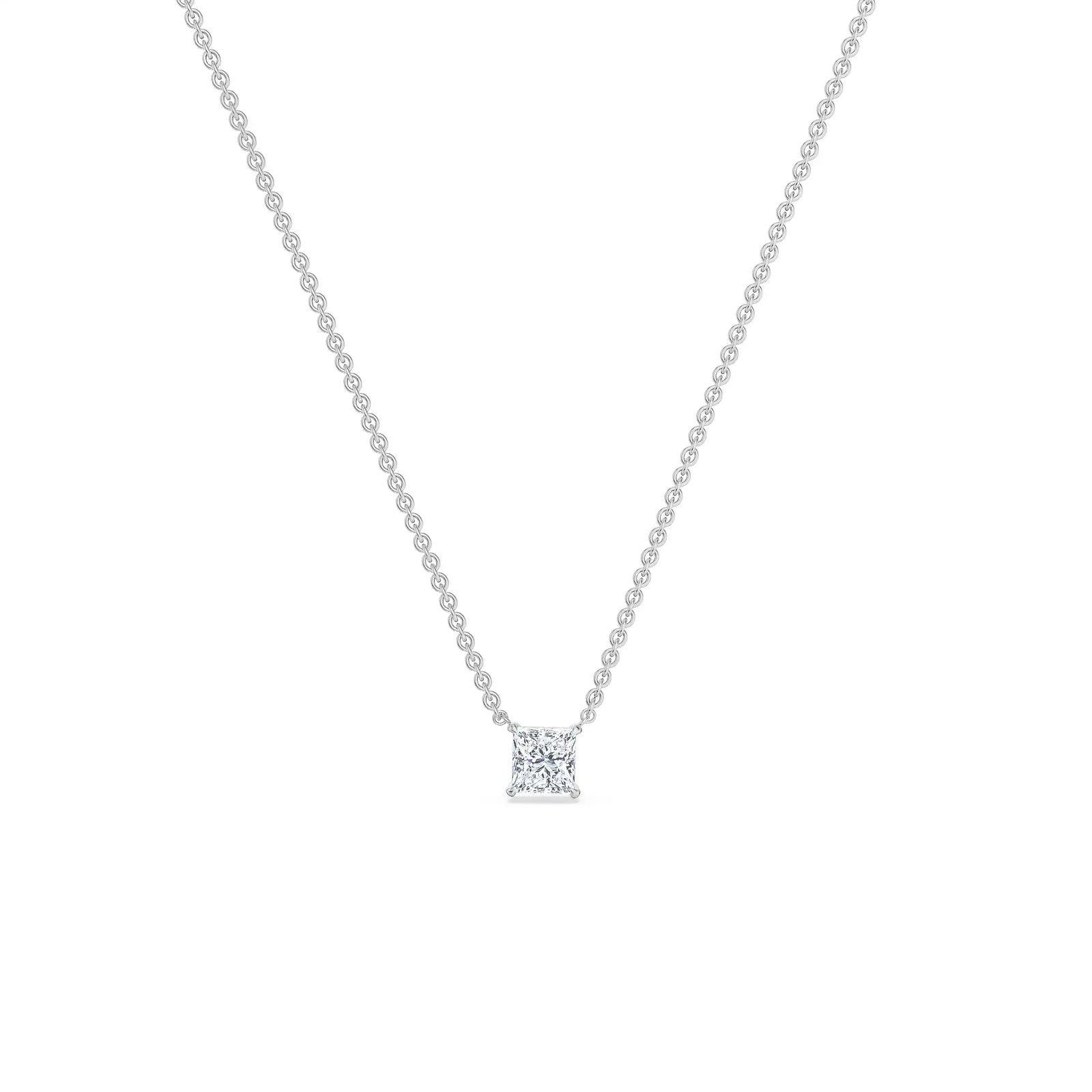 1 CT Princess Lab Grown Diamond Necklace - Prospective view