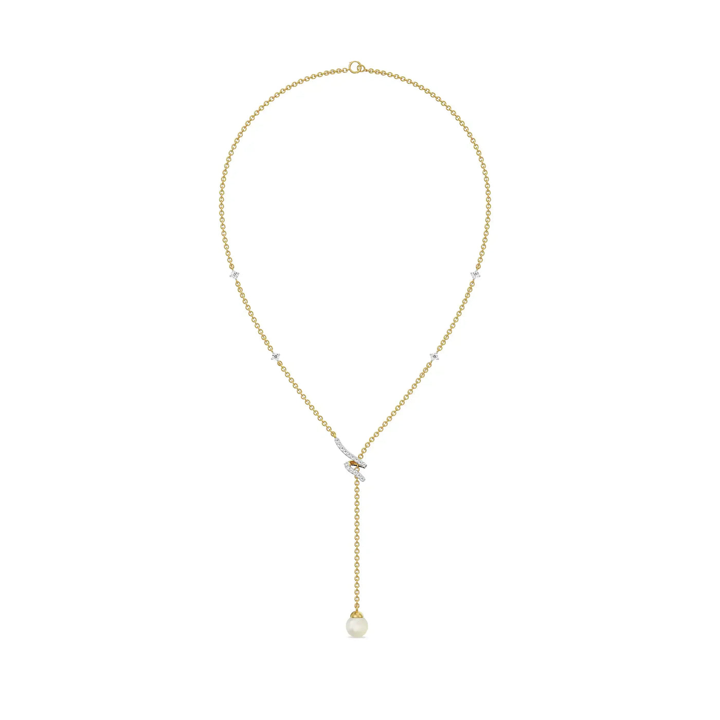Pear Drop Adjustable Diamond Necklace_in_stock