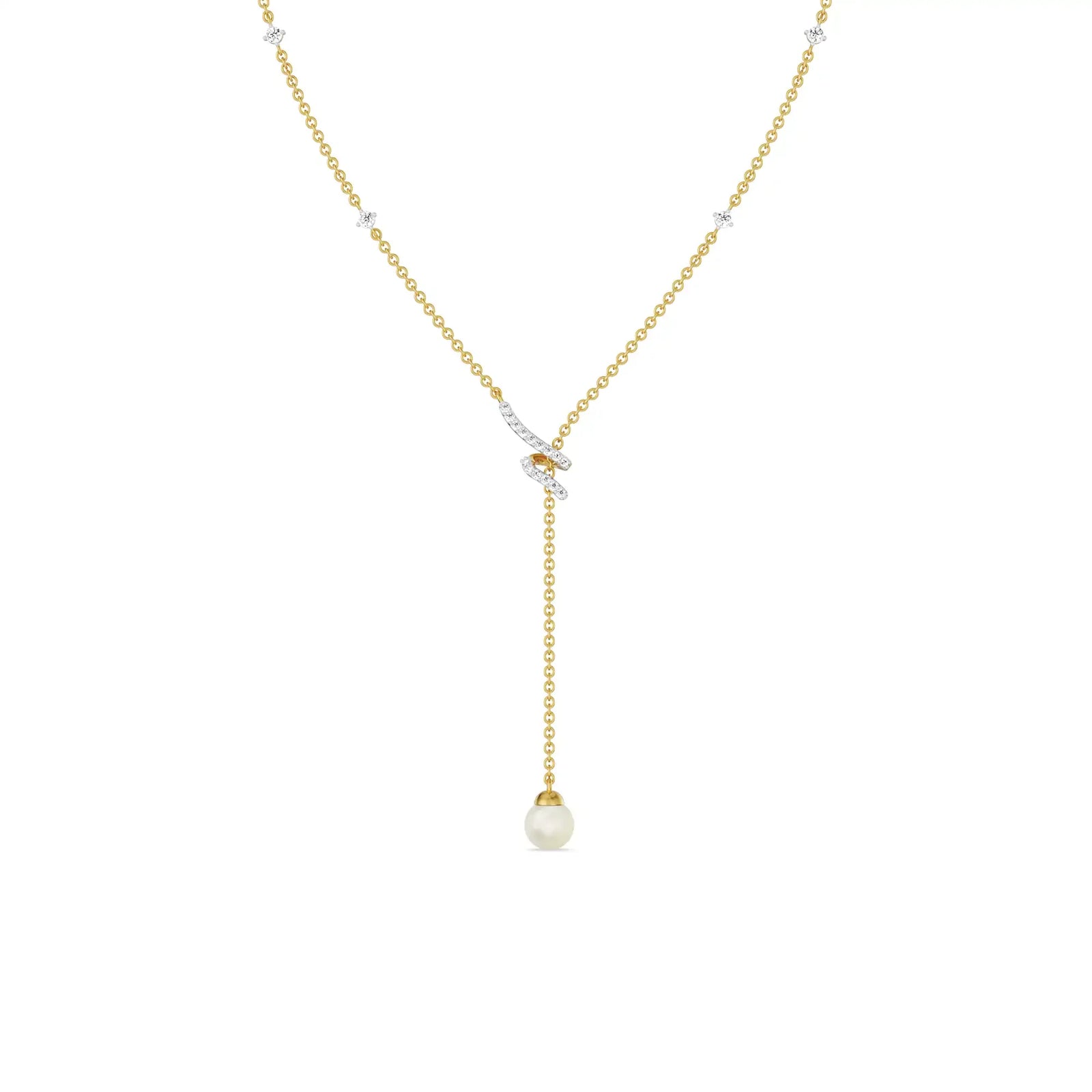 Pear Drop Adjustable Diamond Necklace prospective view