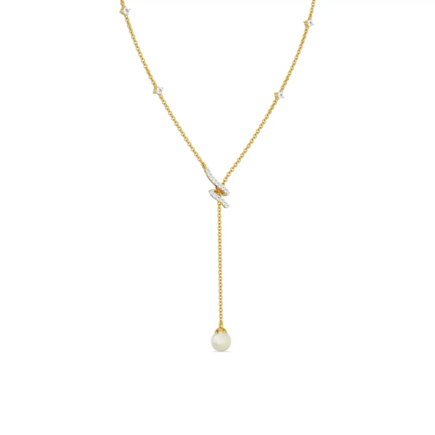Pear Drop Adjustable Diamond Necklace 9KT