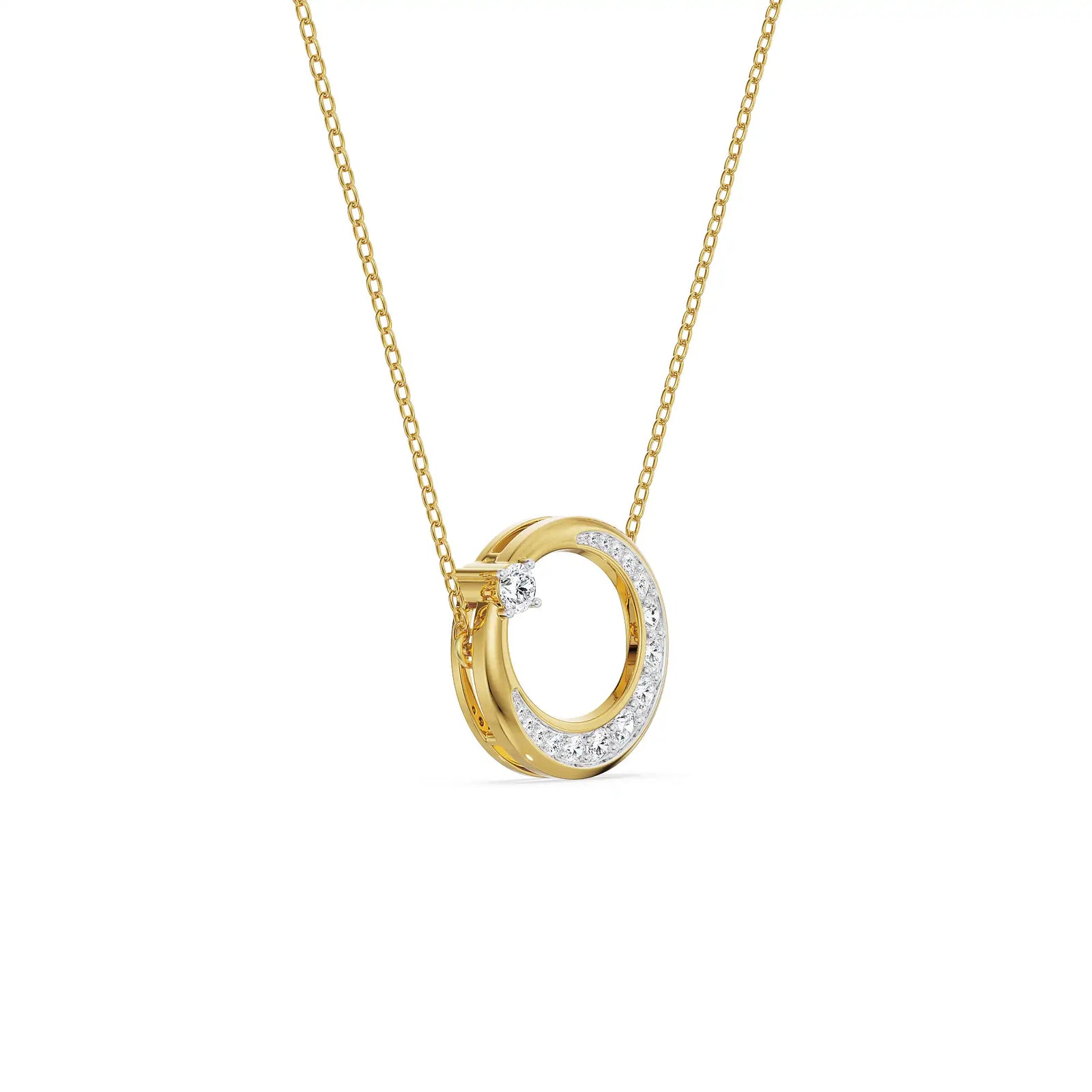 Night Sky Diamond Necklace side view