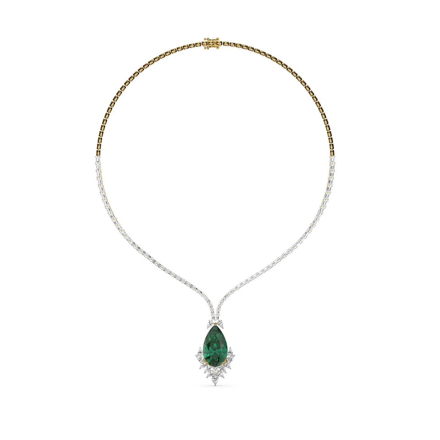 Emerald Grace Lab Grown Diamond Necklace