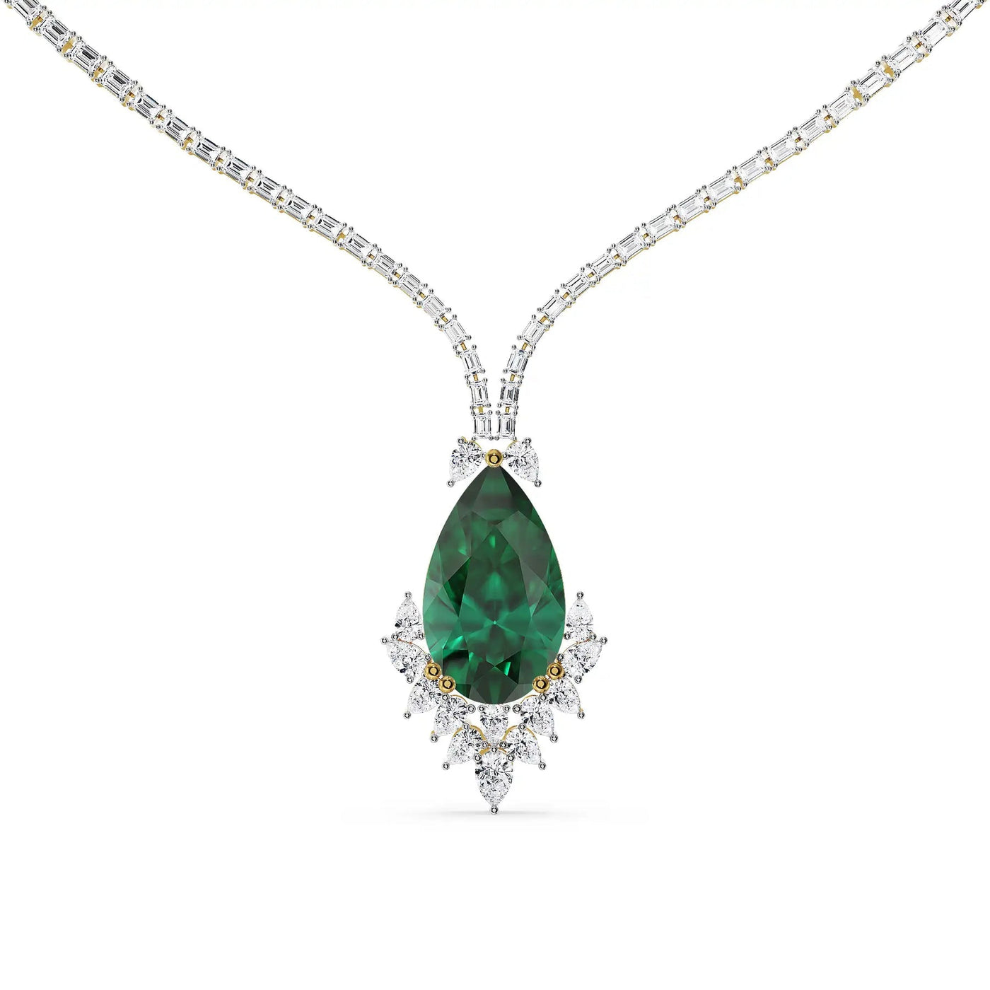Emerald Grace Lab Grown Diamond Necklace 9KT