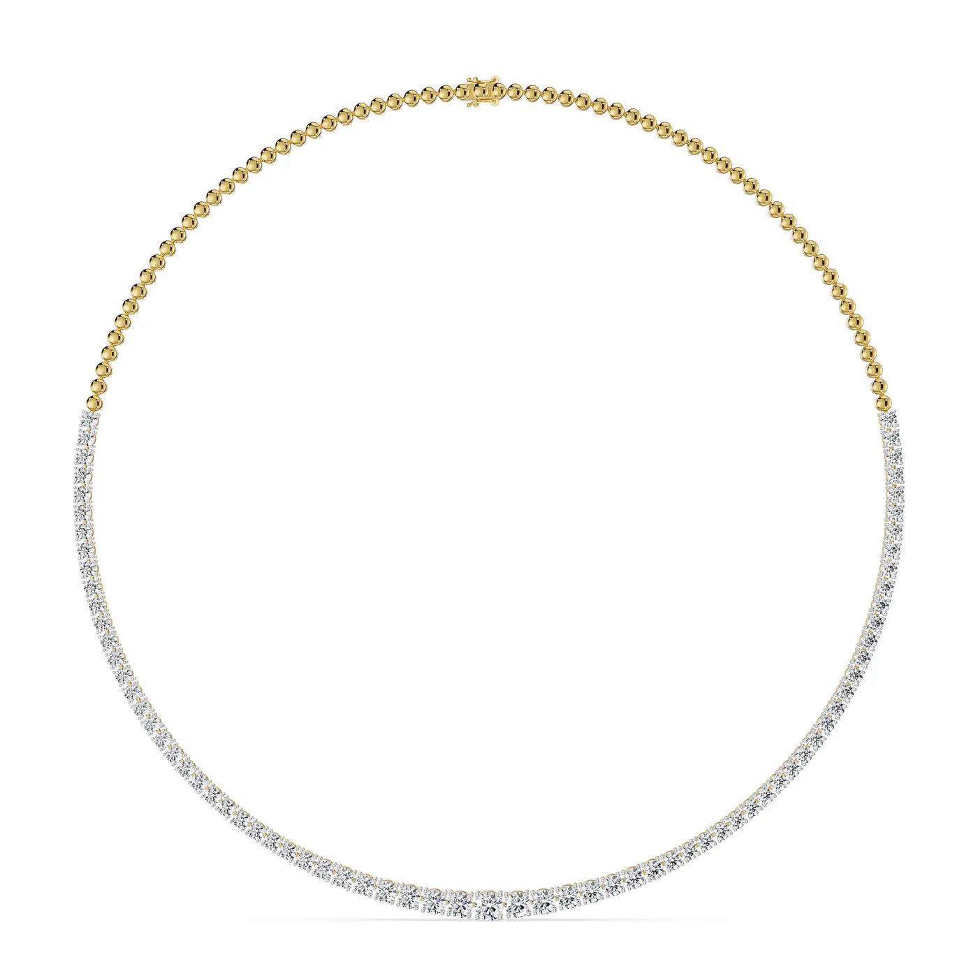 Radiant Lab Grown Diamond Tennis Necklace