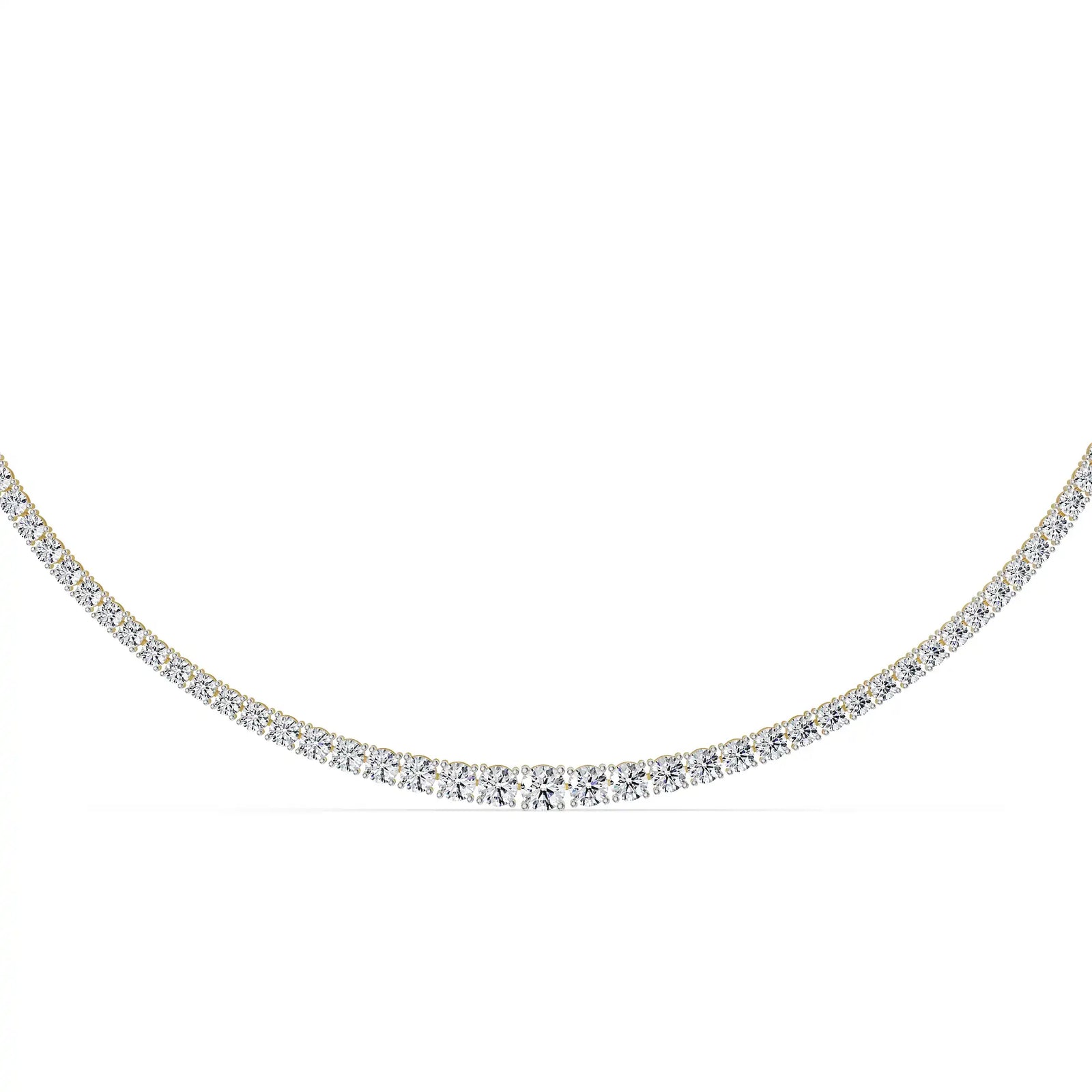 Radiant Lab Grown Diamond Tennis Necklace - top view