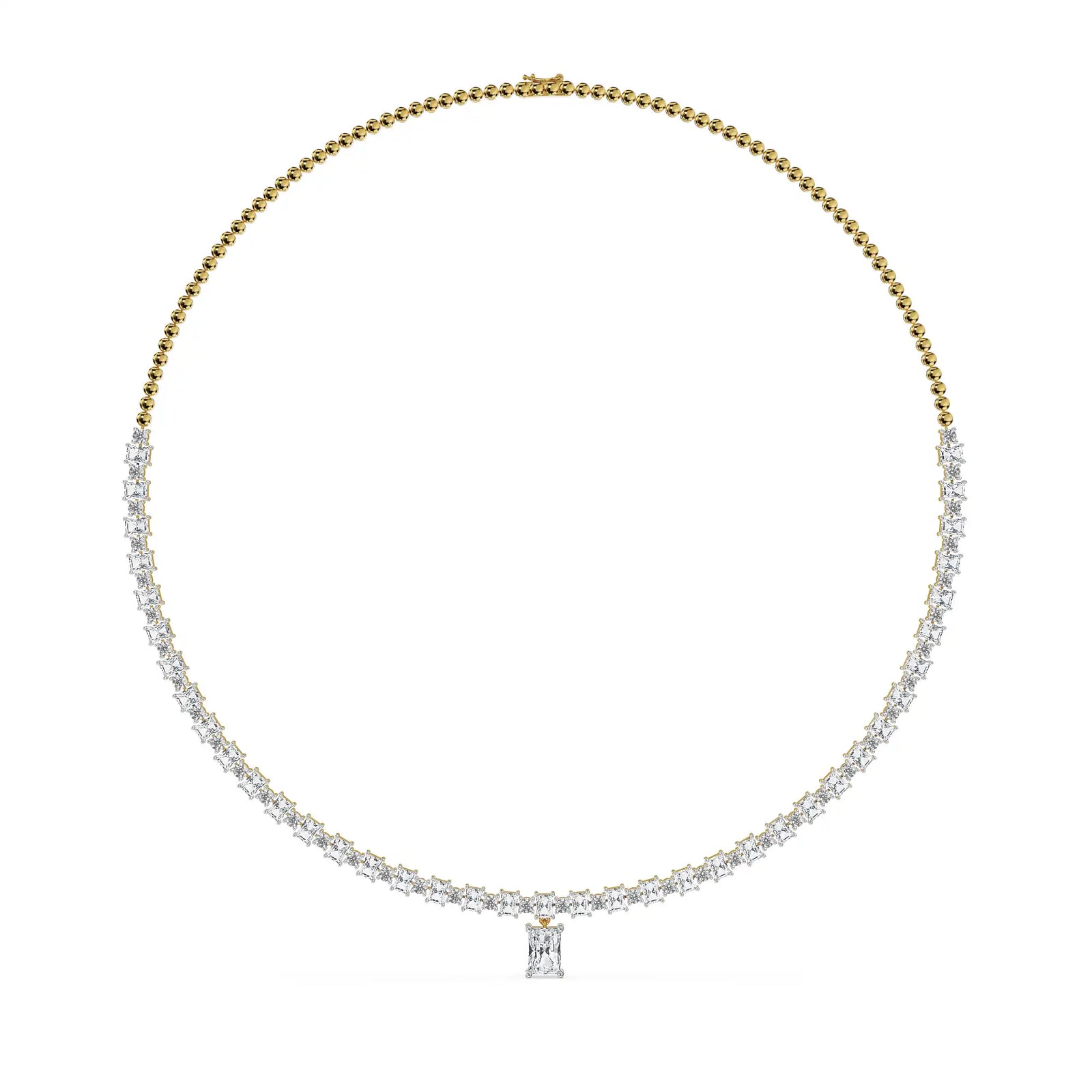 Celeste Lab Grown Diamond Tennis Necklace - front view