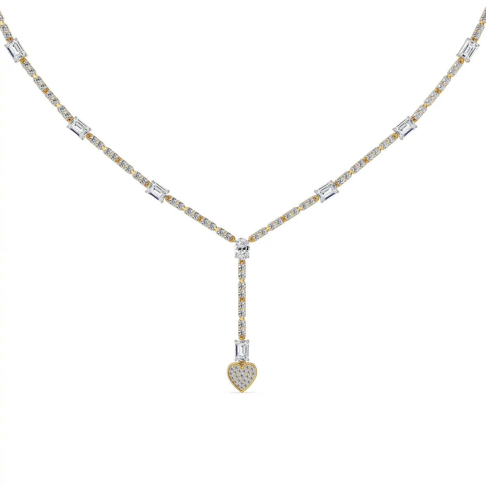 Mi Amor Lab Grown Diamond Necklace - perspective view