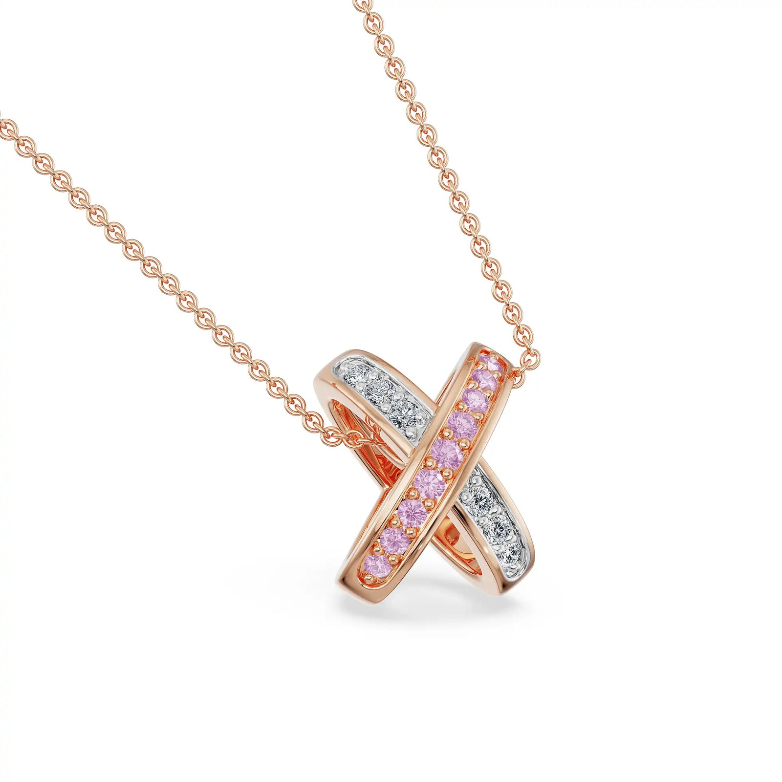 Sparkle Kriss Lab Grown Diamond Necklace - side view