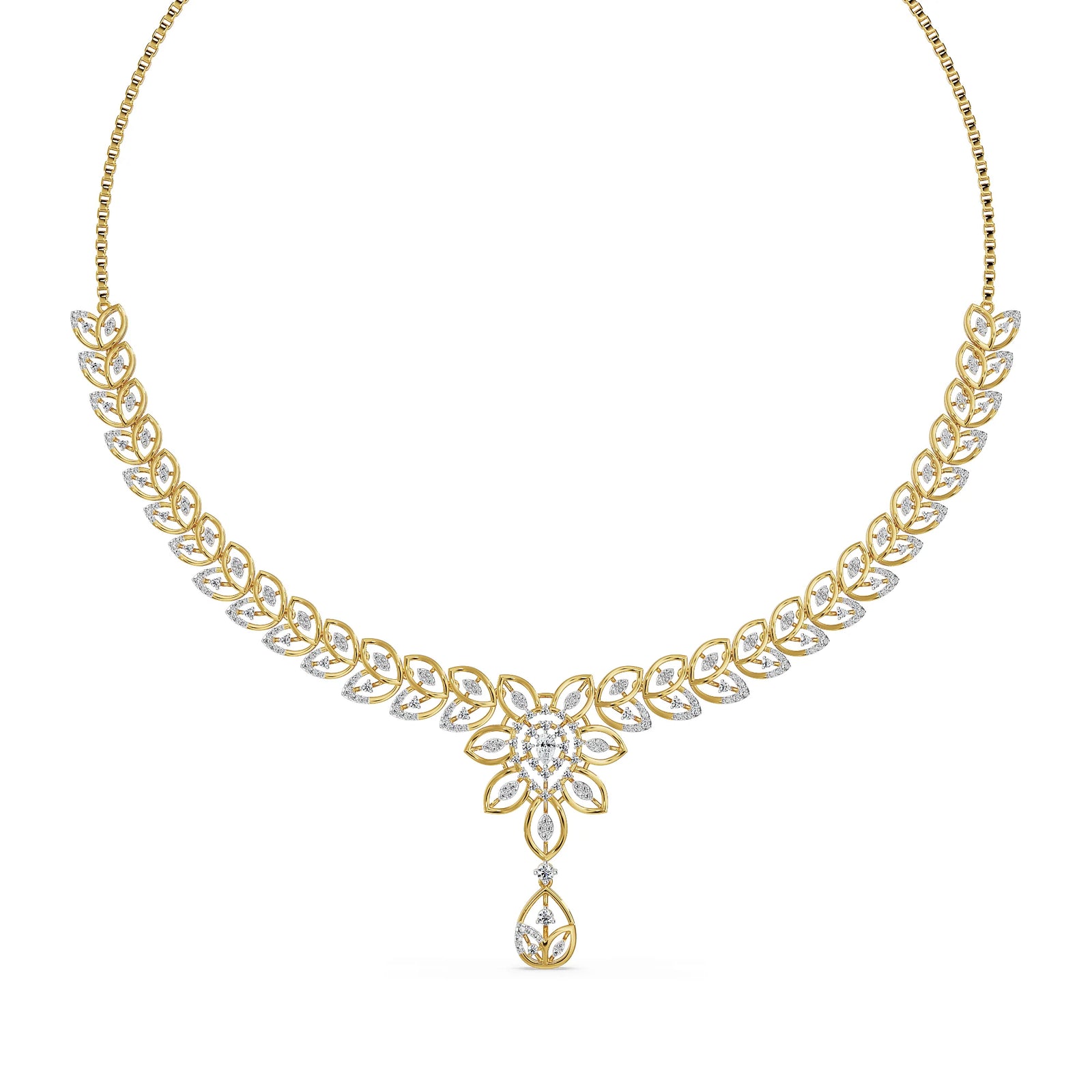 The Garden of Glow Lab Grown Diamond Necklace - top view