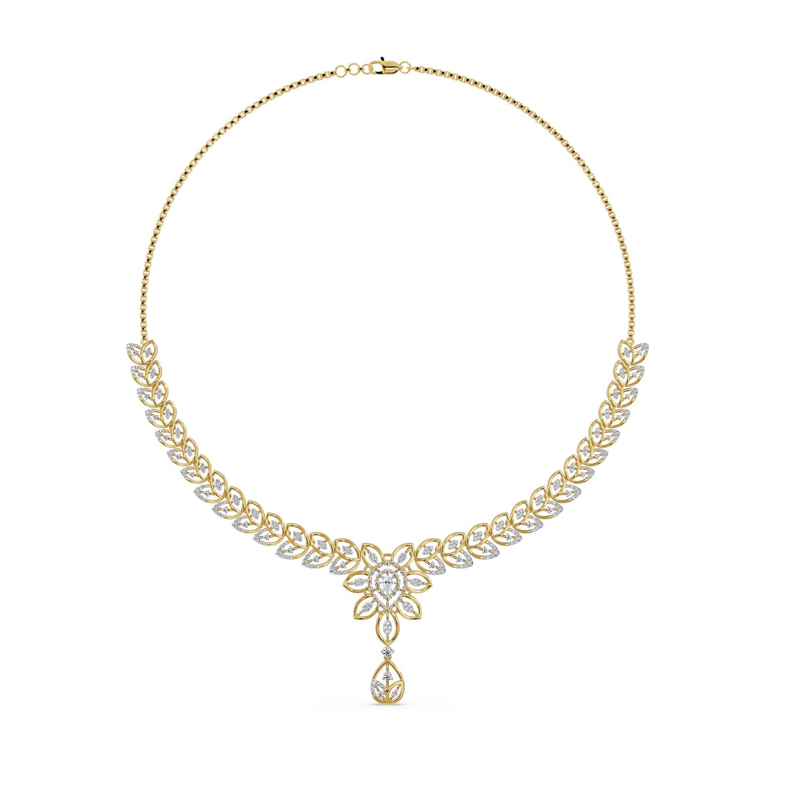 The Garden of Glow Lab Grown Diamond Necklace - top view