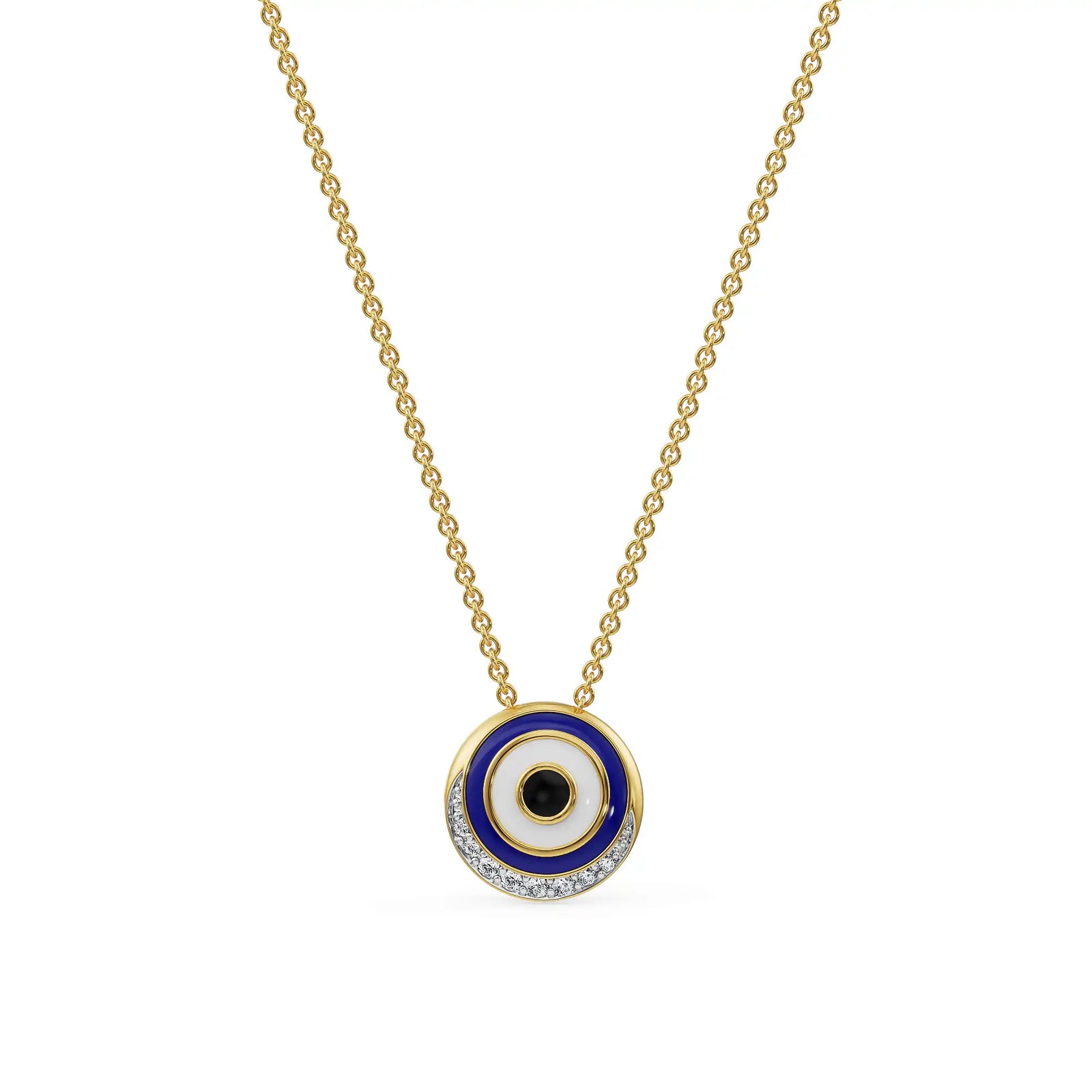 Enigma Evil Eye Lab Diamond Necklace - front view