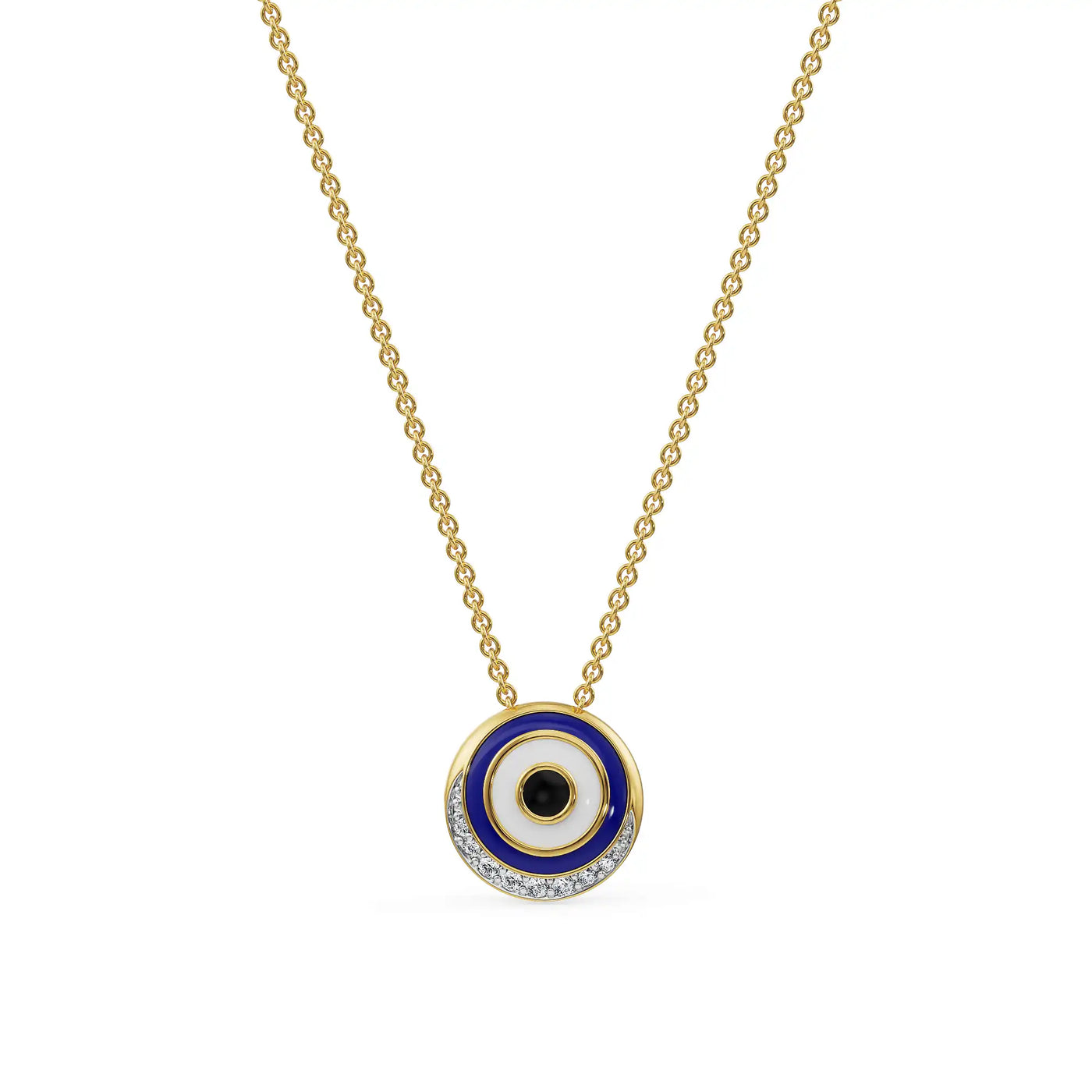 Enigma Evil Eye Lab Diamond Necklace 9KT