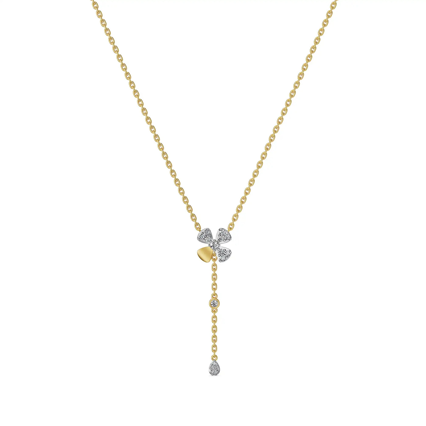 Blossom Cluster Cascade Lab Grown Diamond Necklace