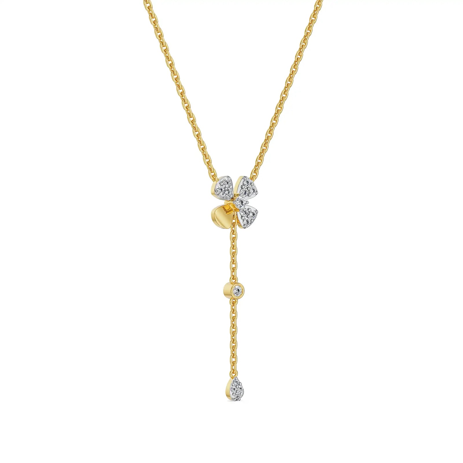 Blossom Cluster Cascade Lab Grown Diamond Necklace
Side View