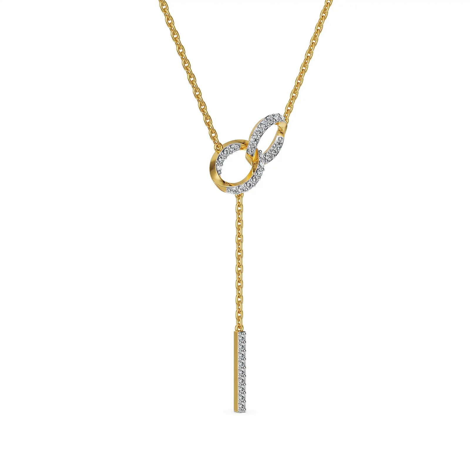 Eternal Link Infinity Lab Grown Diamond Necklace
Side View