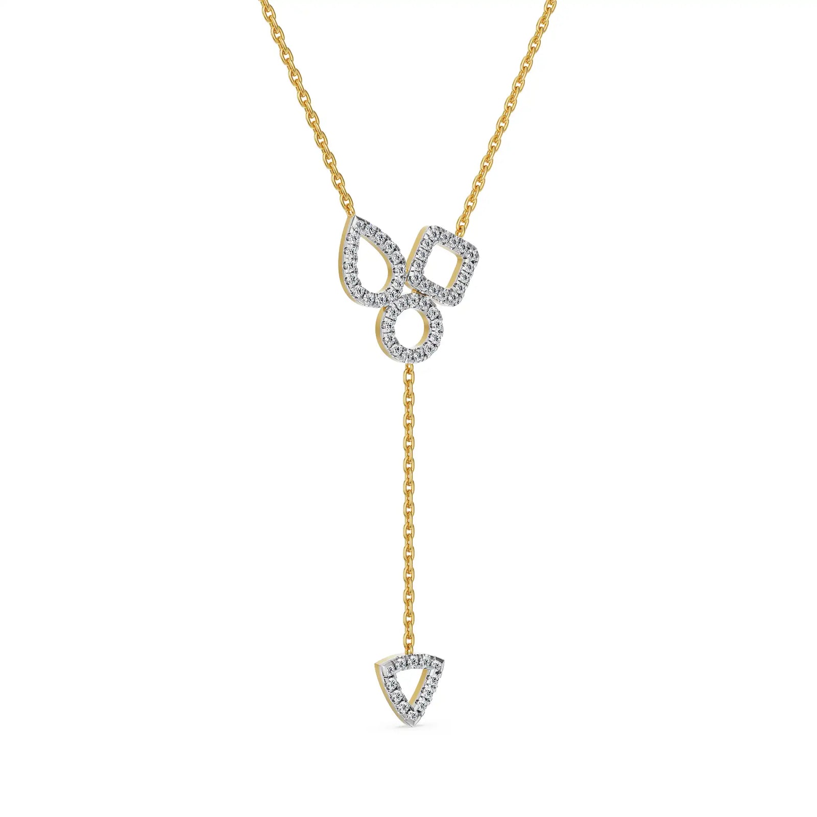 Trivia Geometric Lab Grown Diamond Necklace
Side View