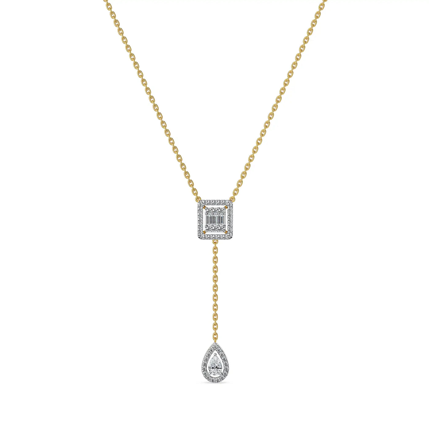 Frame Cluster Lab Grown Diamond Necklace