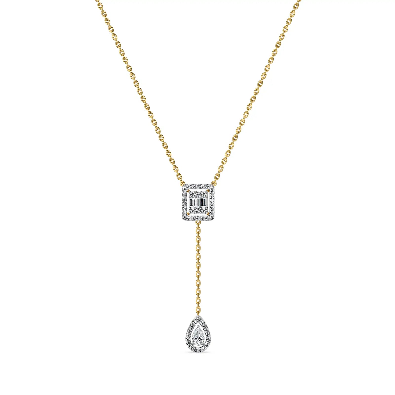 Frame Cluster Lab Grown Diamond Necklace
Front View