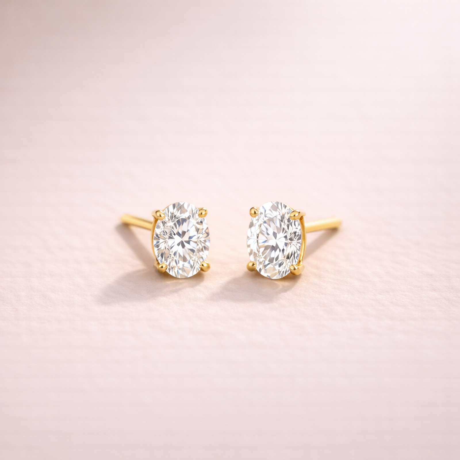 Opulence Oval Solitaire Studs