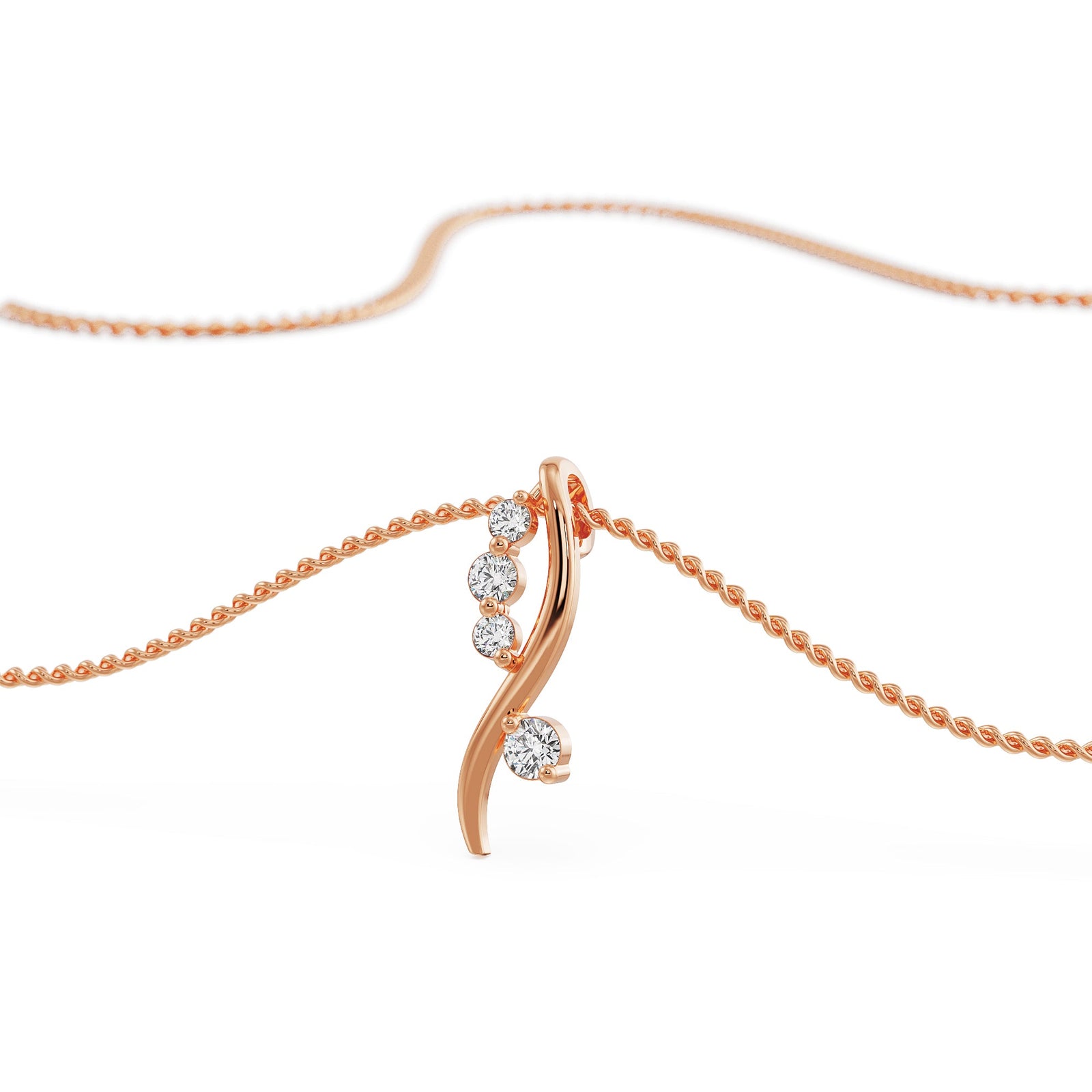 Diamond Quad Pendant Prospective View