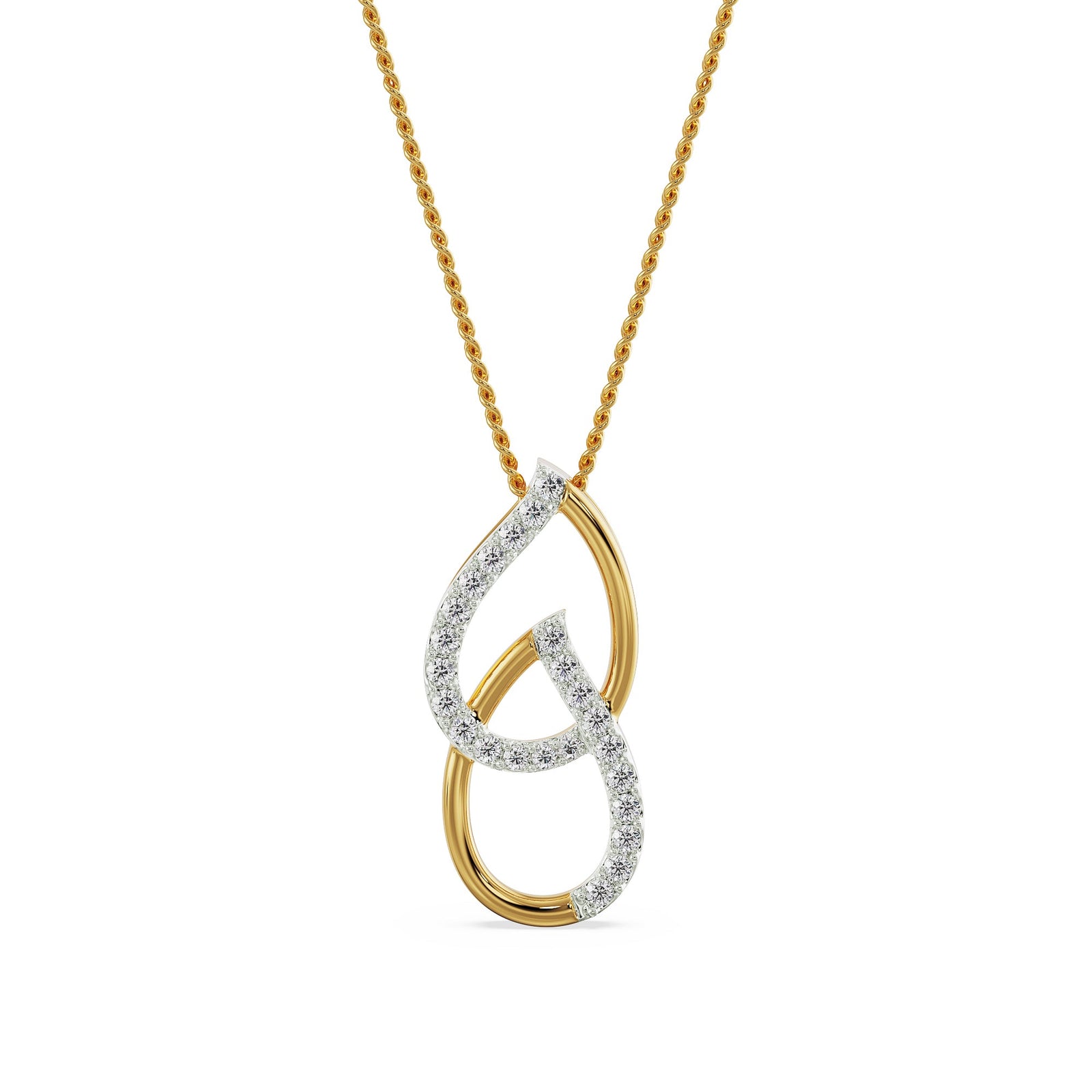 Regal Pear Diamond Pendant Front View