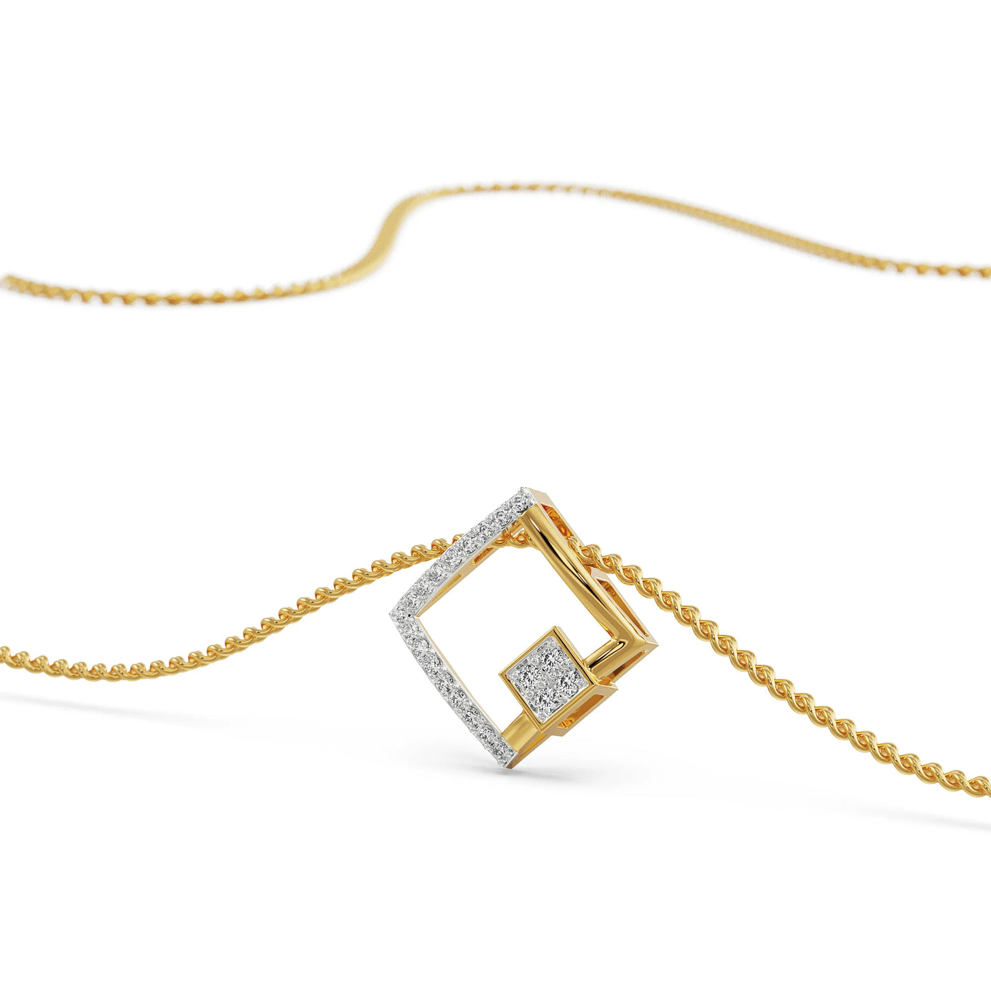 Squared Beauty Lab Grown Diamond Pendant