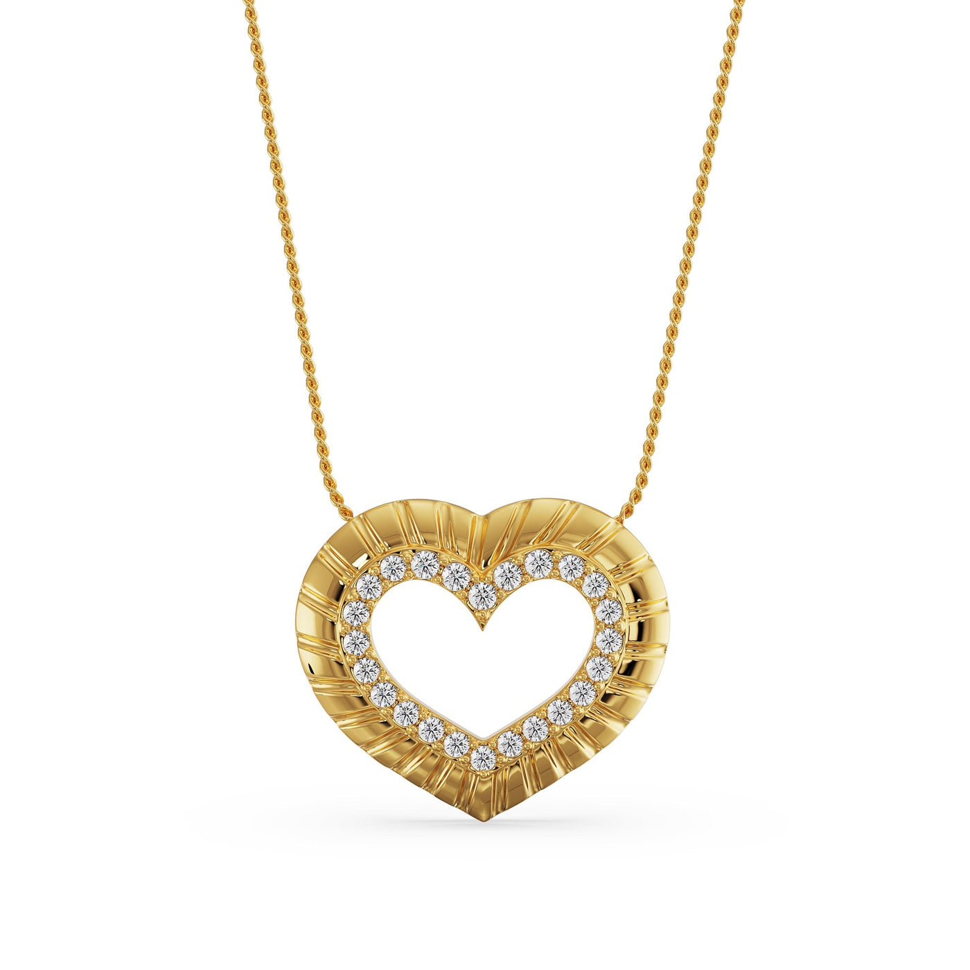 Blushing Heart Lab Grown Diamond Pendant 9KT