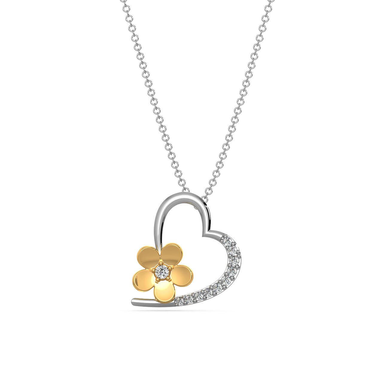 Love Blossom Lab Grown Diamond Pendant_in-stock