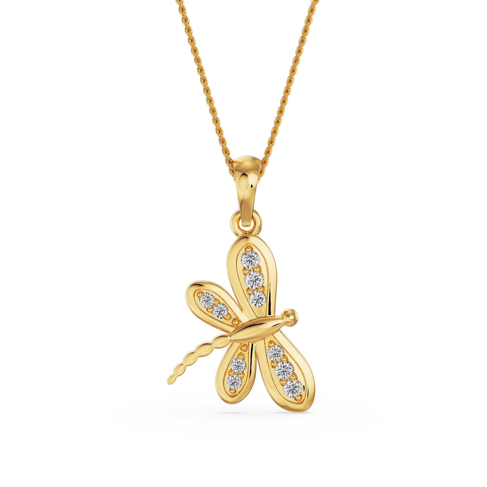 Butterfly Diamond Pendant Front View