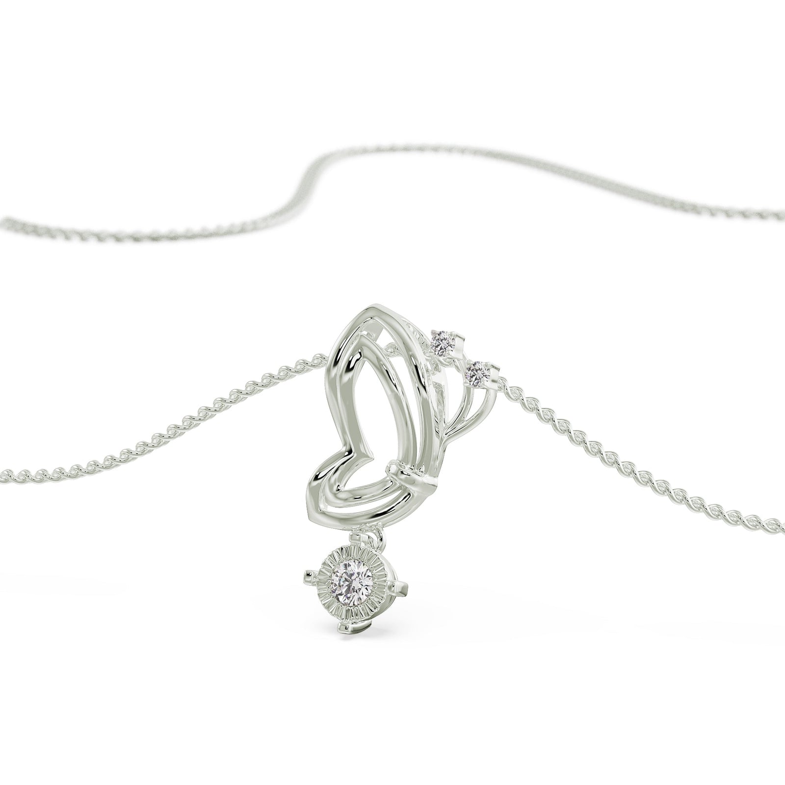 Artistic Lab Grown Diamond Pendant_in-stock