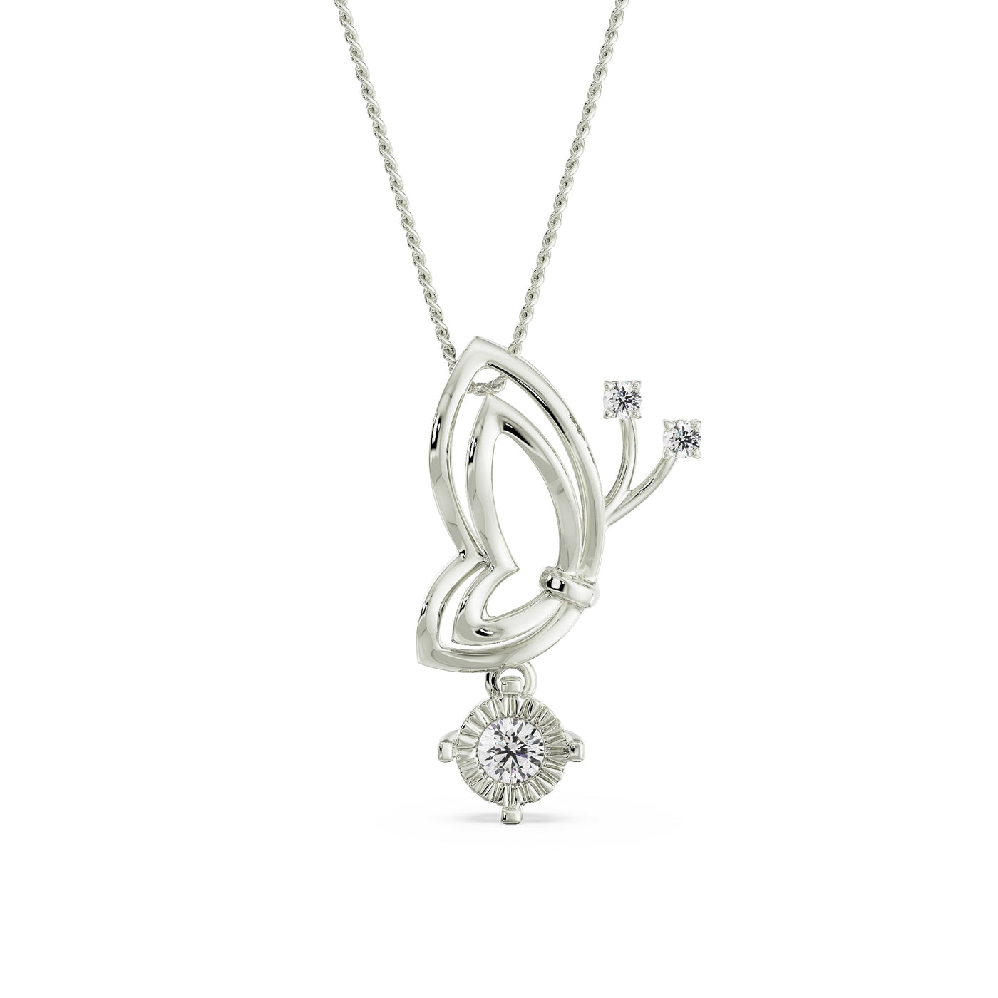 Artistic Lab Grown Diamond Pendant 9KT