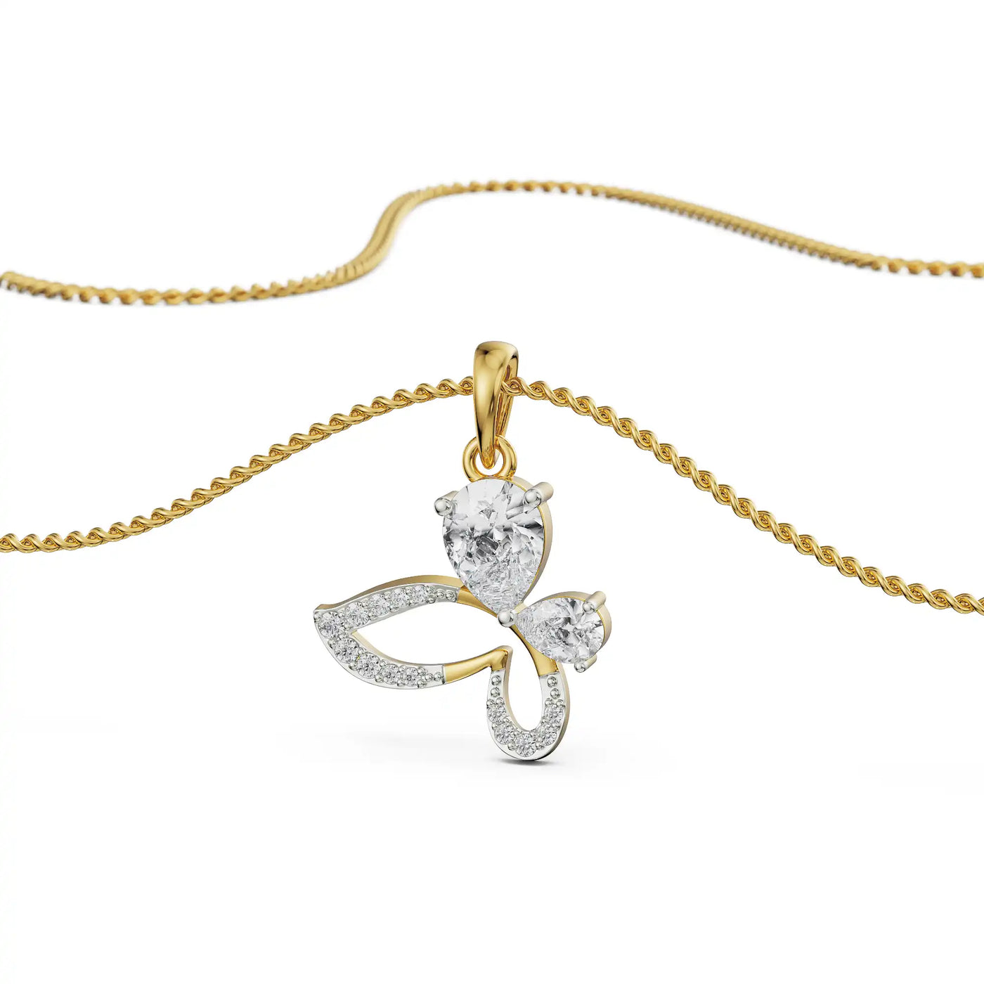 The Radiant Butterfly Lab Grown Diamond Pendant