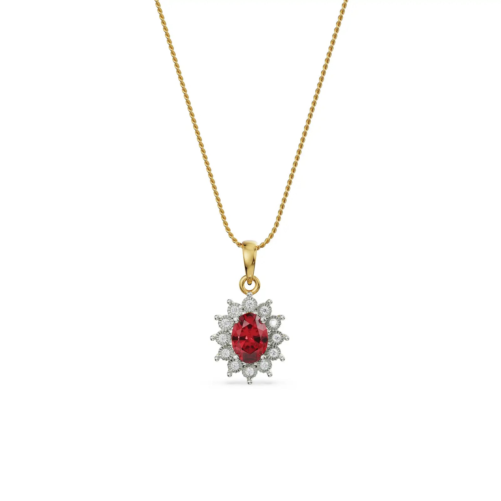 Vintage Gemstone Pendant Front View