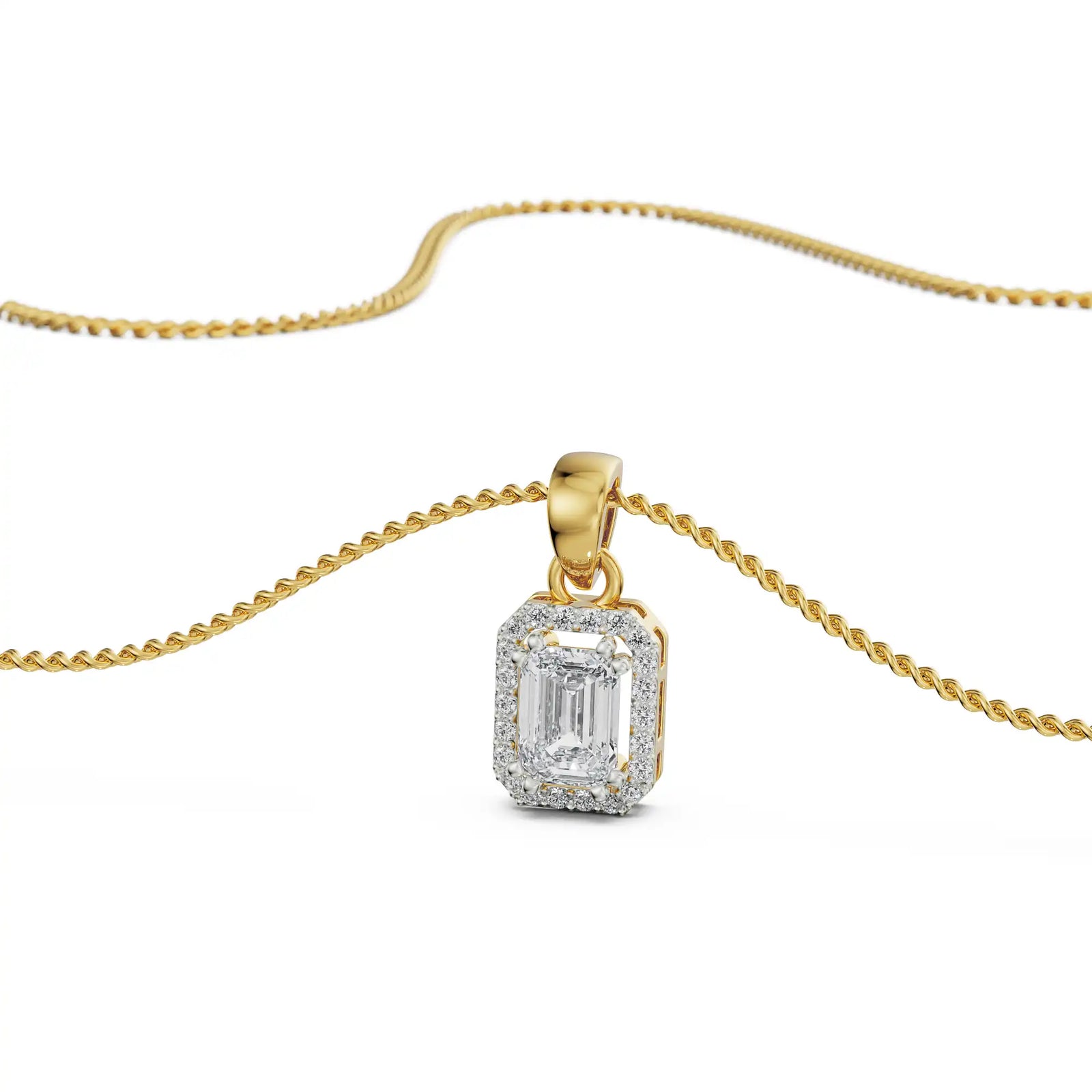 Luminescent Diamond Pendant Prospective View