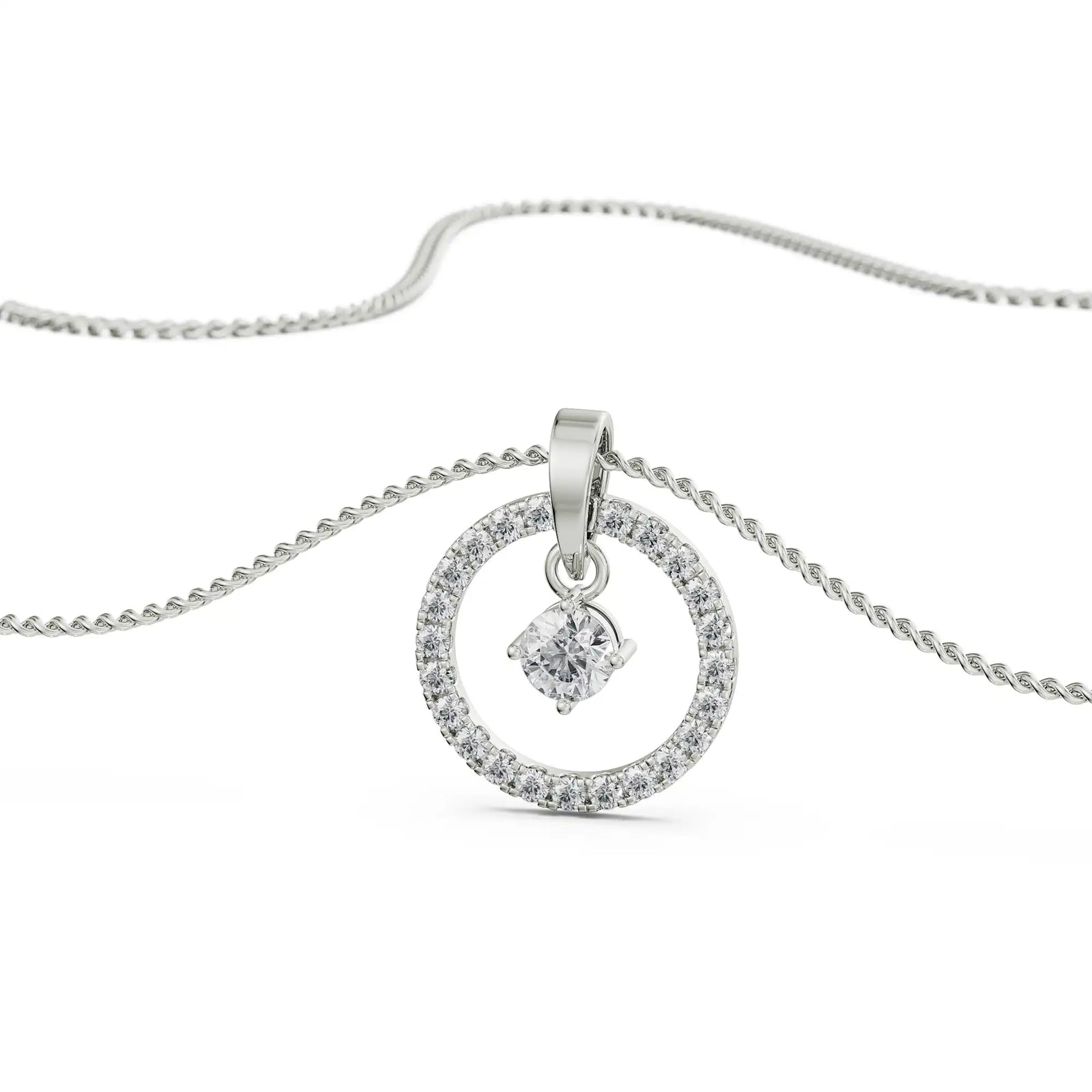 Dewy Diamond Pendant Prospective View