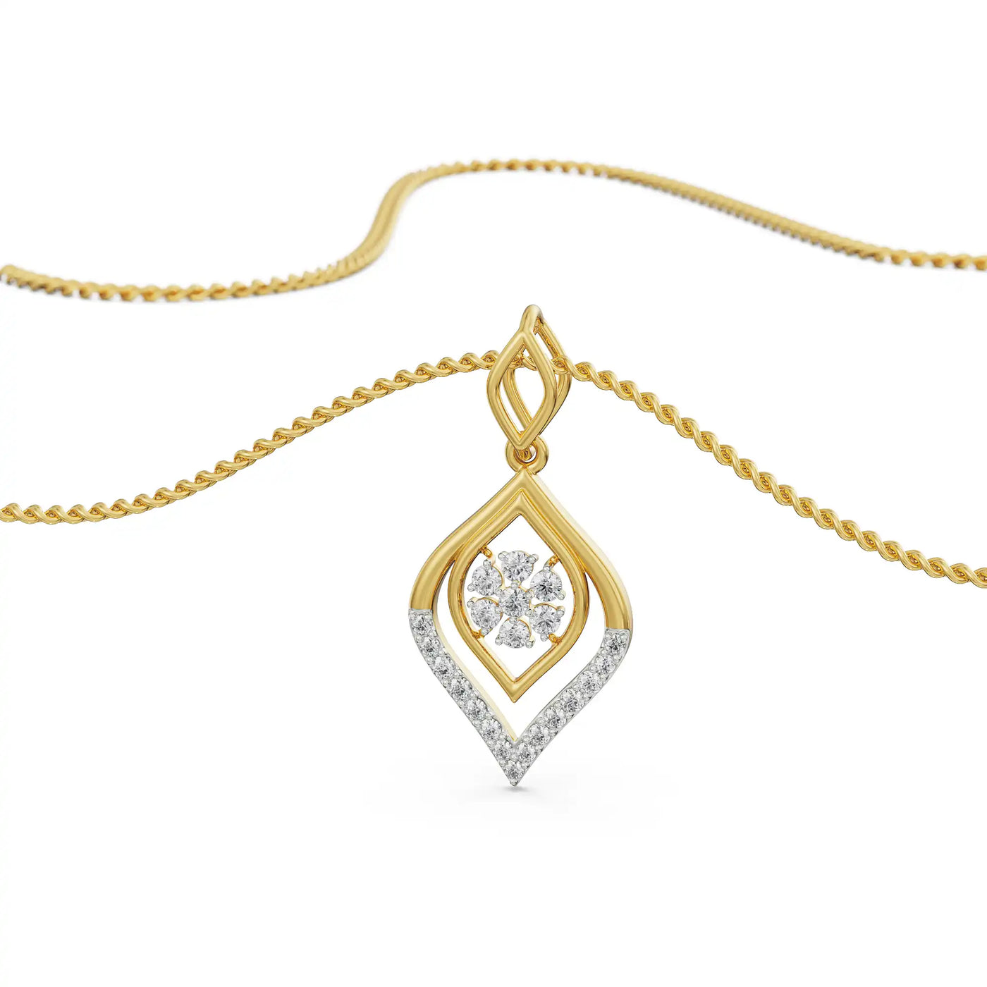 Serene Blossom Lab Grown Diamond Pendant