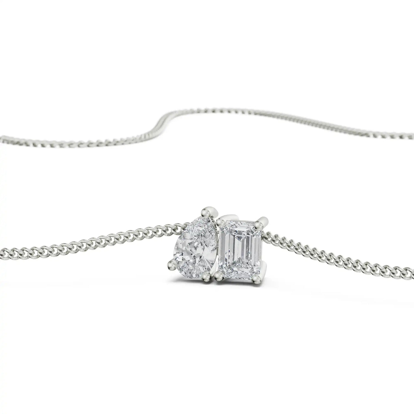 Lab Grown Two Stone Diamond Pendant_in-stock