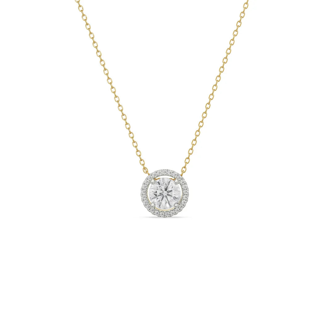 Betty Halo Round Lab Grown Diamond Pendant