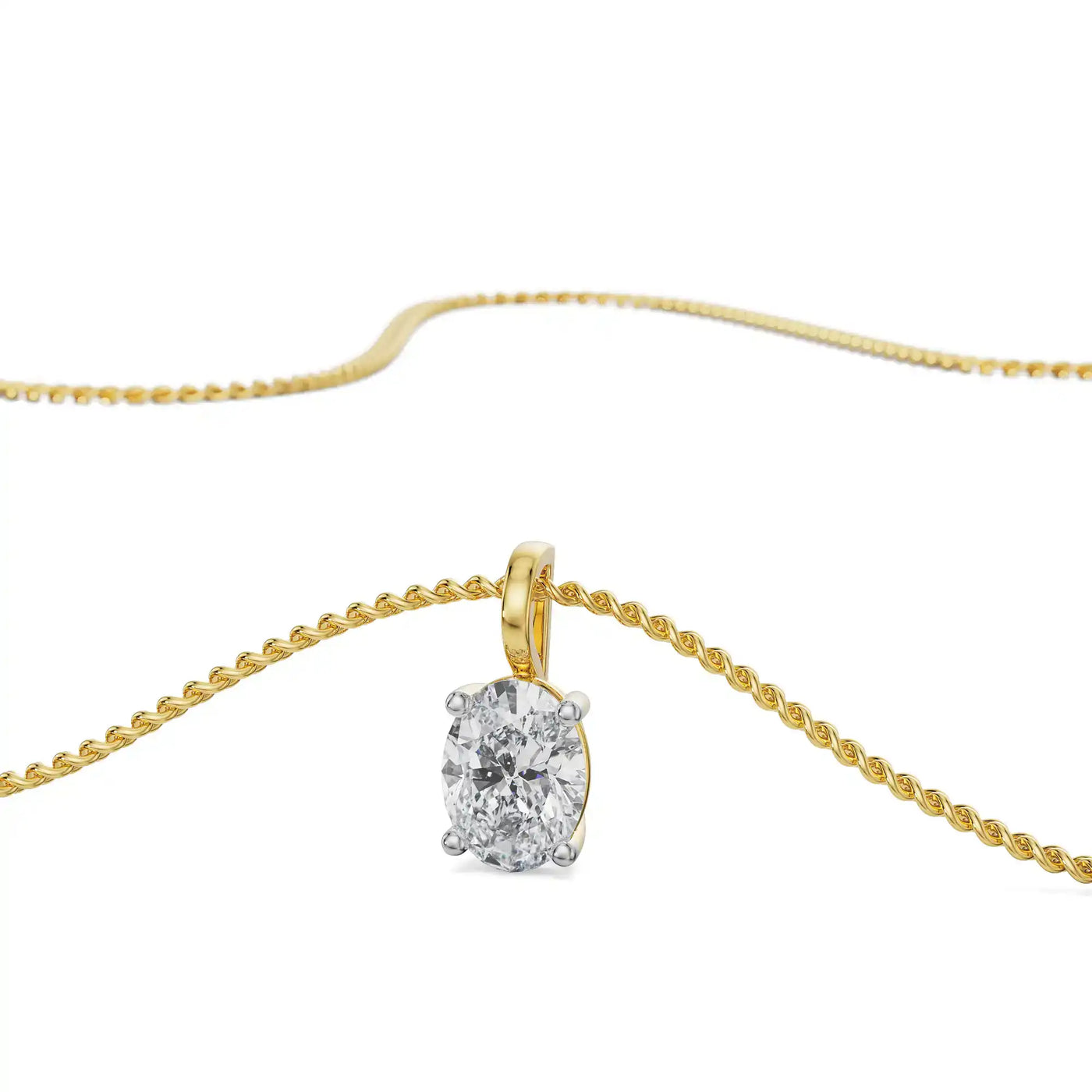 Solitaire Oval Diamond Pendant_in_stock