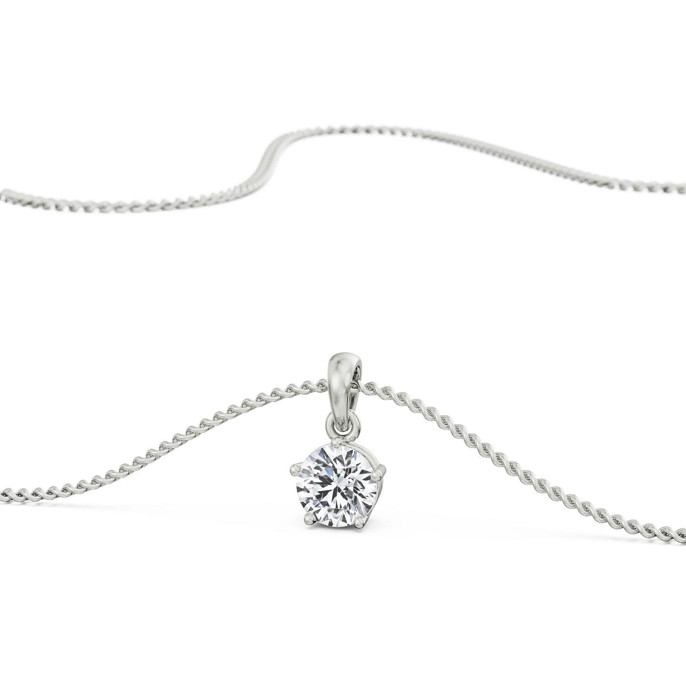 1 CT Round Lab Grown Diamond Solitaire Pendant_in_stock