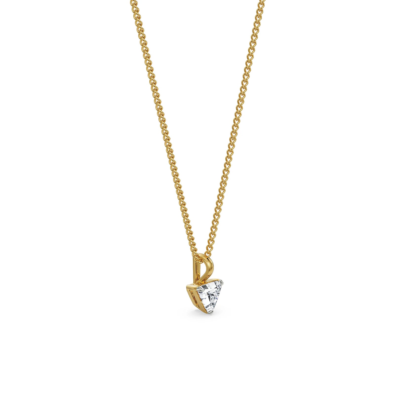0.5 CT Trillion Diamond Pendant Left view