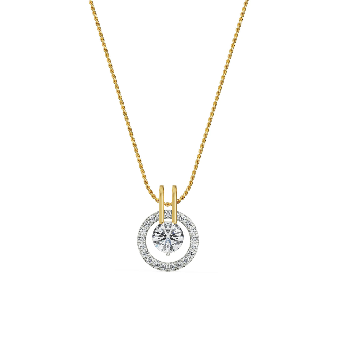 Rotating Halo Lab Grown Diamond Pendant