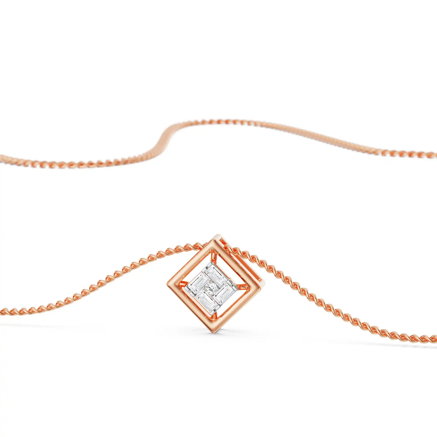 Geometric Allure Lab Grown Diamond Pendant