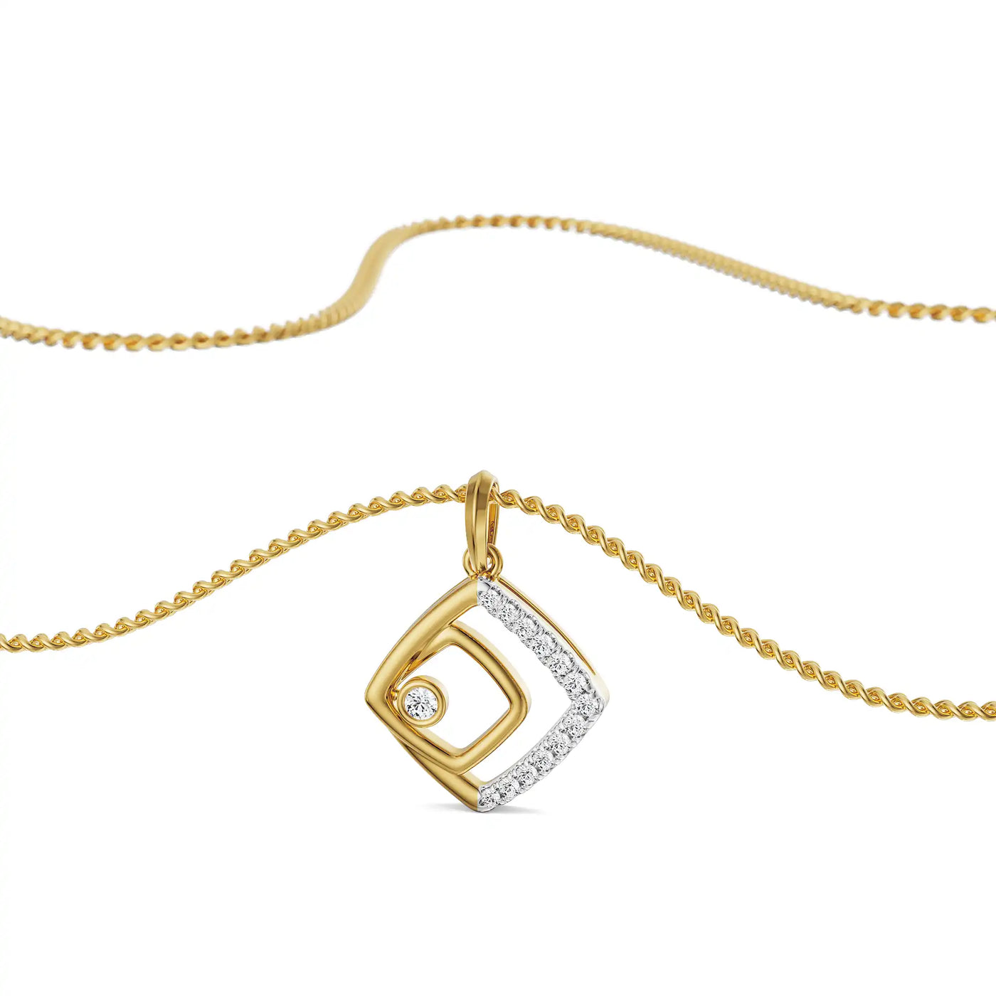Glimmering Maze Lab Grown Diamond Pendant 9KT