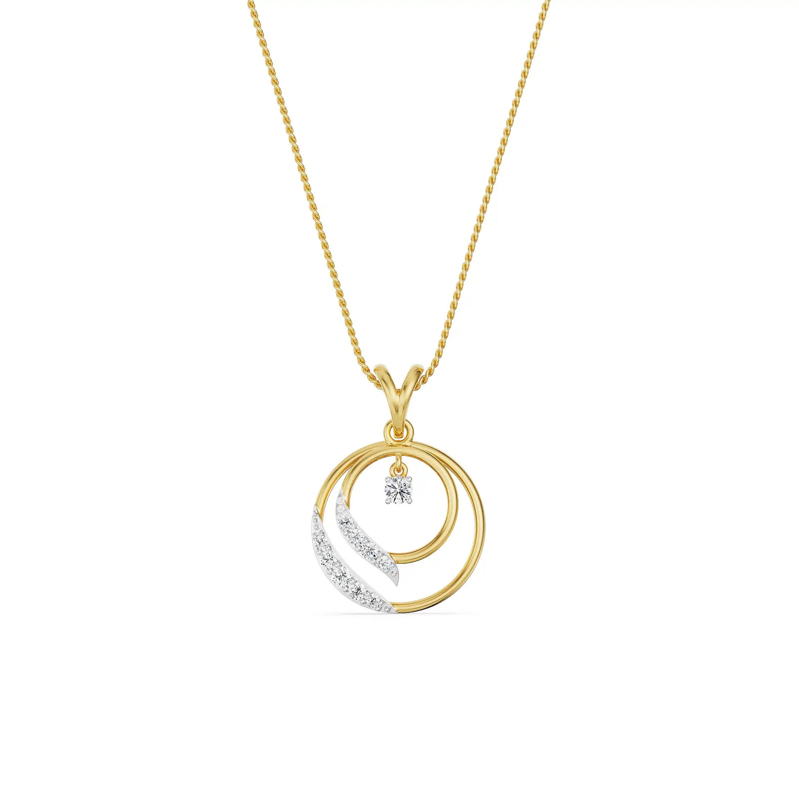 Luminiscent Diamond Pendant Front view