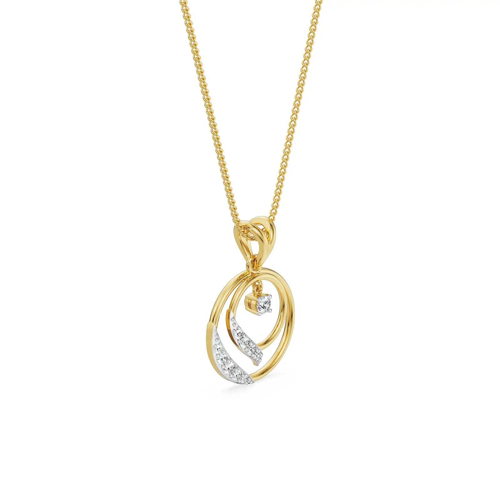 Luminiscent Diamond Pendant Side View