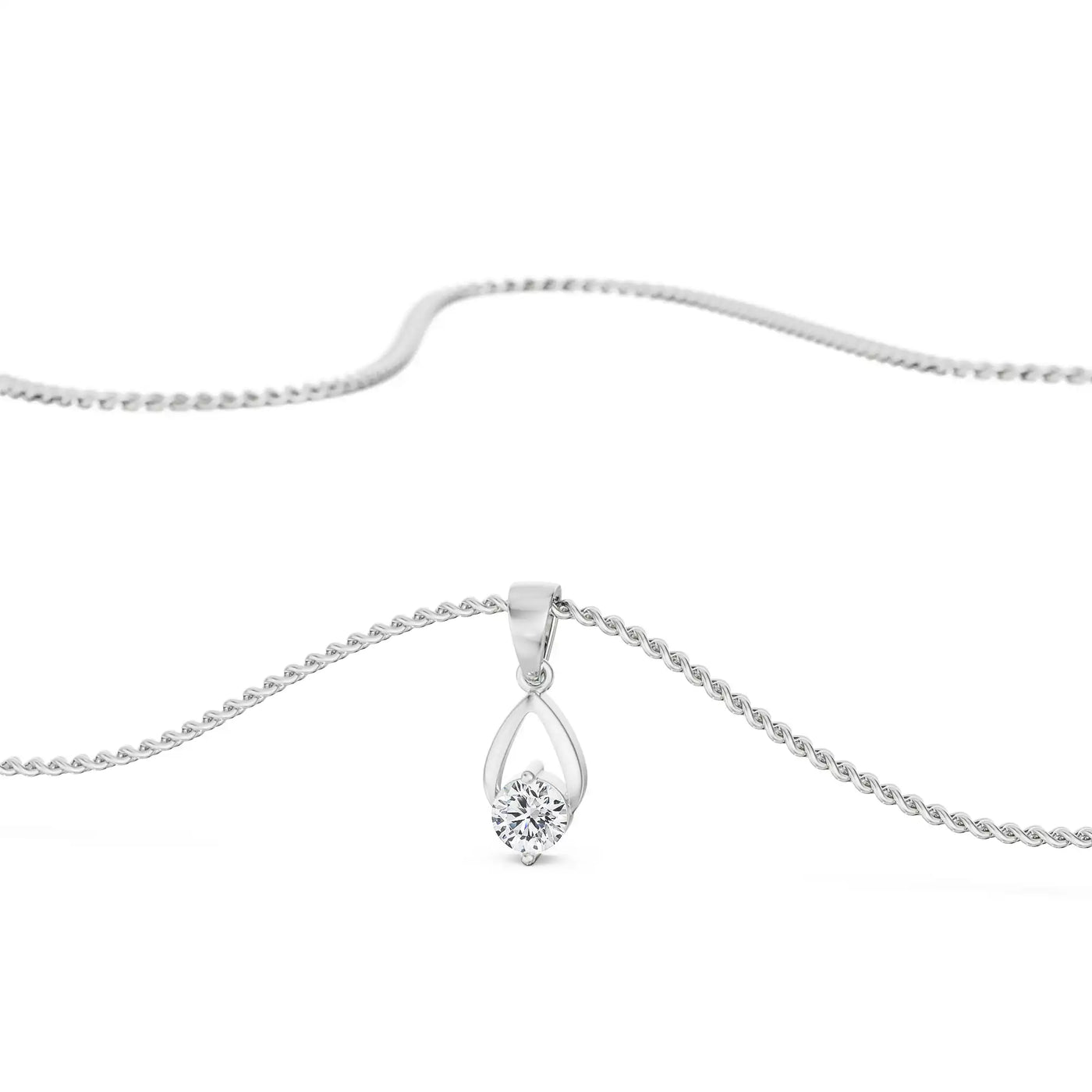 Shimmering Dainty Round Lab Grown Diamond Pendant